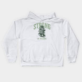 Strong Like The Cedars Kids Hoodie